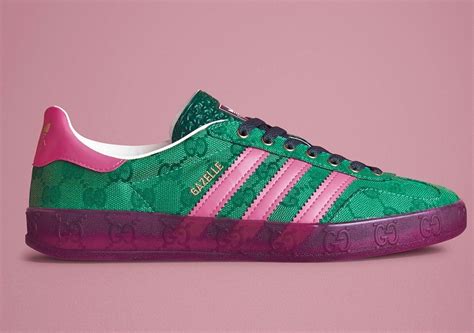 adidas gazelle rosas gucci|adidas x gucci sandals.